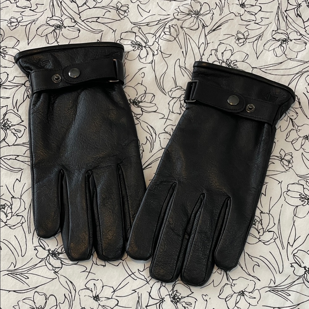 Dockers Genuine Leather Men’s Gloves - Black
